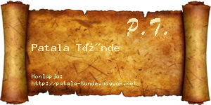 Patala Tünde névjegykártya